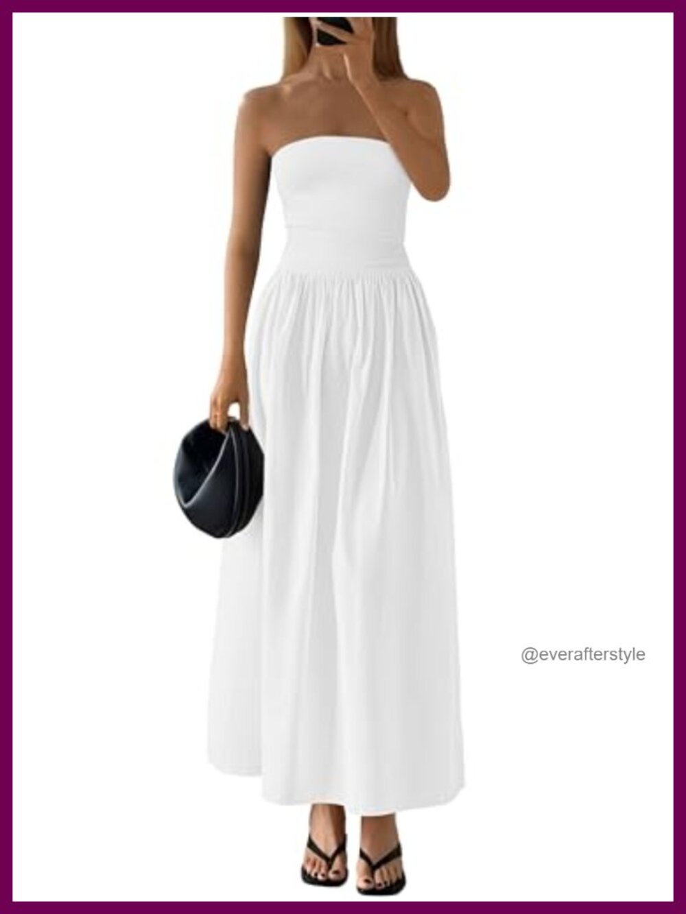 Strapless Maxi Dress Tube Top A-Line Backless